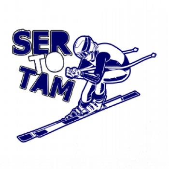 Lyžař ser to tam
