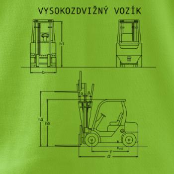 Vysokozdvižný vozík nákres