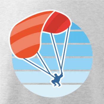 Paragliding oranžový v modrém kolečku