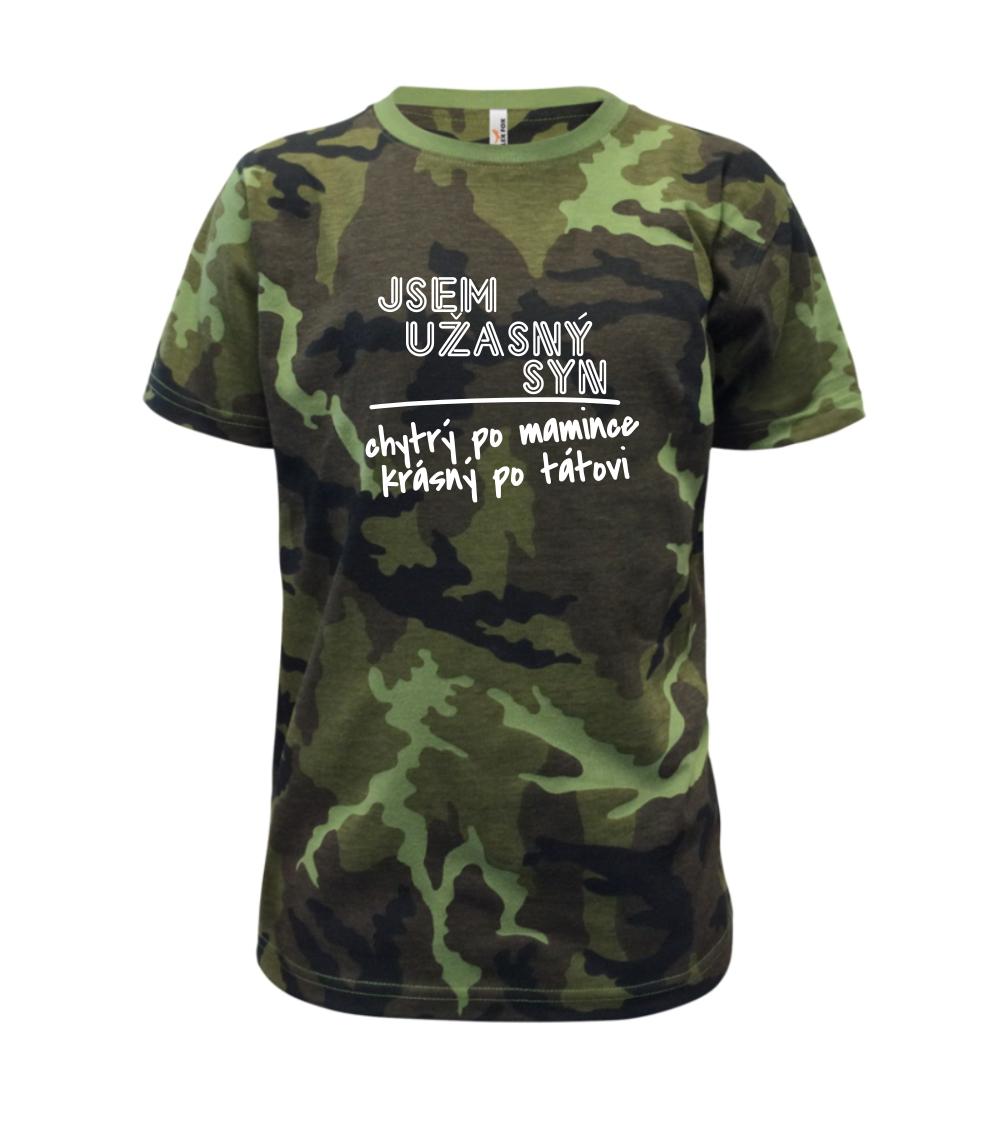 Jsem úžasný syn - Dětské maskáčové triko