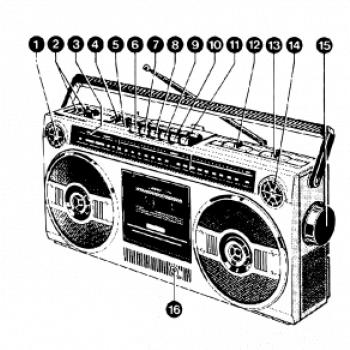 Nákres starý magnetofon