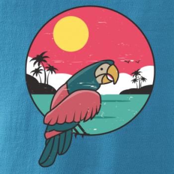 Papoušek v kruhu u moře