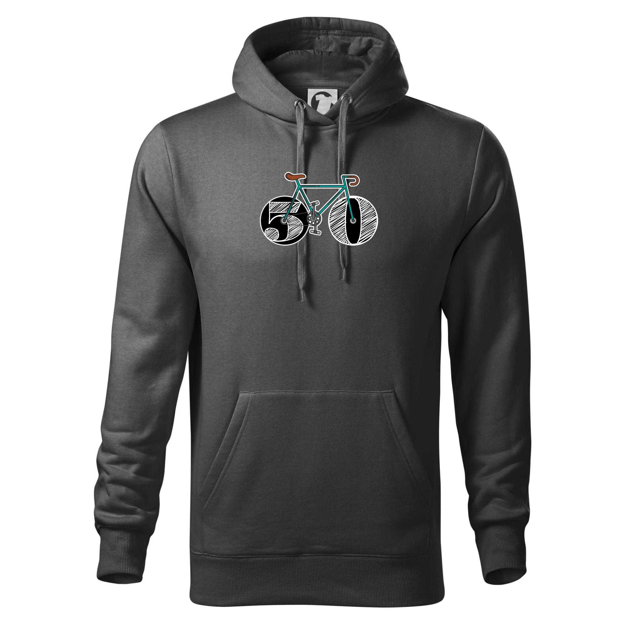 Narozeniny 50 let na kole - Mikina pánská Cape s kapucí - 4XL ( Tmavá břidlice (šedá se zeleným nádechem) )