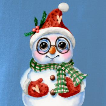 Sněhulák kreslený s brýlemi