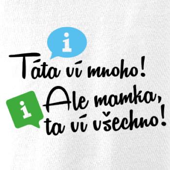 Táta ví mnoho! Ale mamka, ta ví všechno
