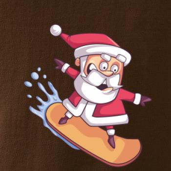 Santa jezdící na snowboardu