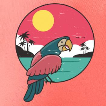 Papoušek v kruhu u moře