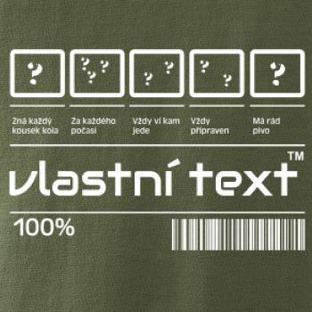 Čárový kód - Vlastní text