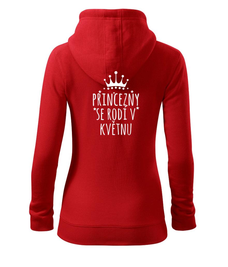 Princezny se rodí v květnu - Dámská mikina trendy zipper s kapucí