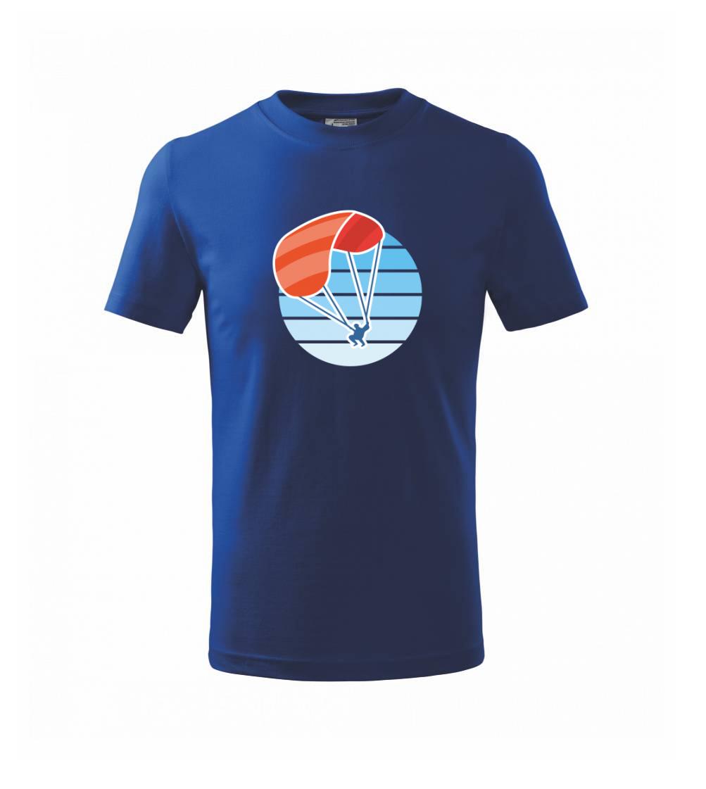 Paragliding oranžový v modrém kolečku