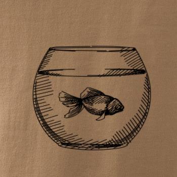 Tužkou kreslená rybička v akváriu