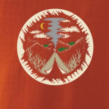 Indiánské teepee v kruhu