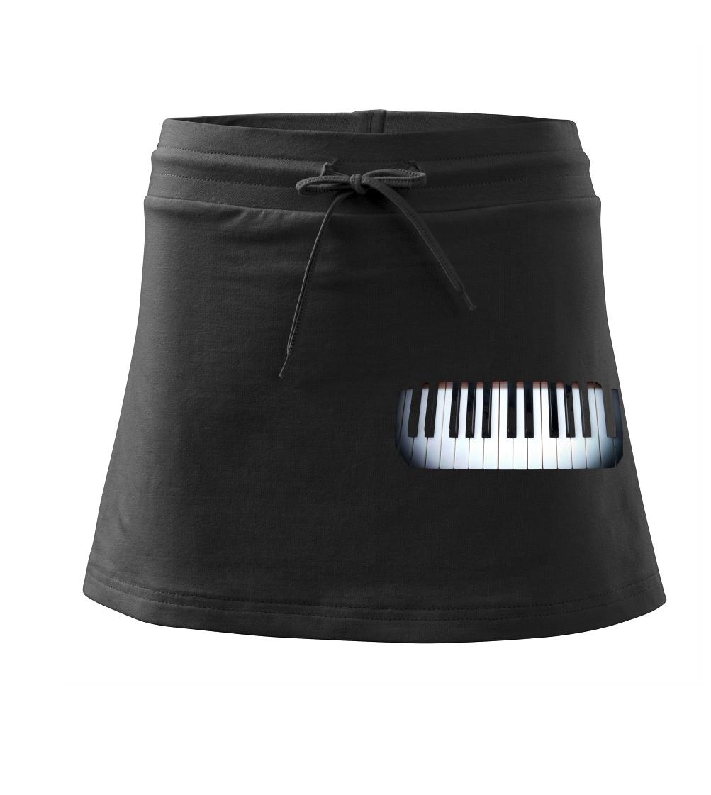 Piano ve tmě - Sportovní sukně - two in one