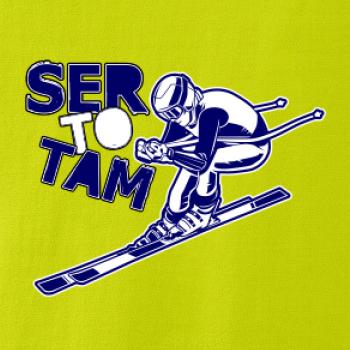 Lyžař ser to tam