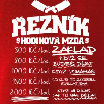 Hodinová mzda řezník Hodinová mzda řezník