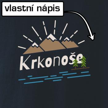 Kreslené hory - vlastní nápis