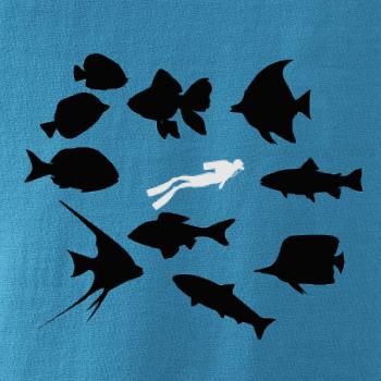 Potápeč ryby čtverec