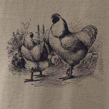 Slepičí rodina malovaná