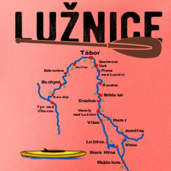 Mapa řeky Lužnice