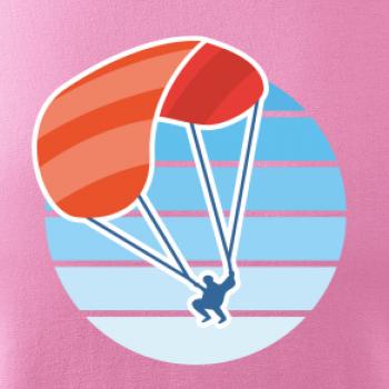 Paragliding oranžový v modrém kolečku