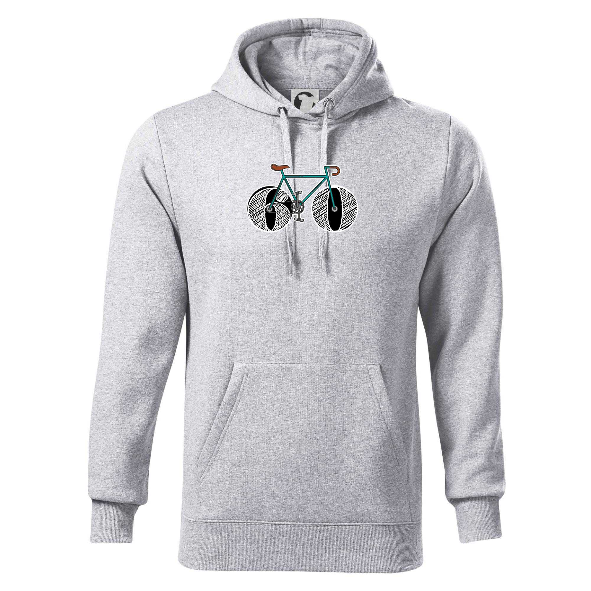 Narozeniny 60 let na kole - Mikina pánská Cape s kapucí - 4XL ( Světlešedý Melír )