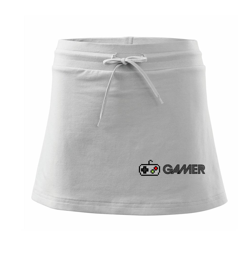 Gamer - ikona gamepad - Sportovní sukně - two in one