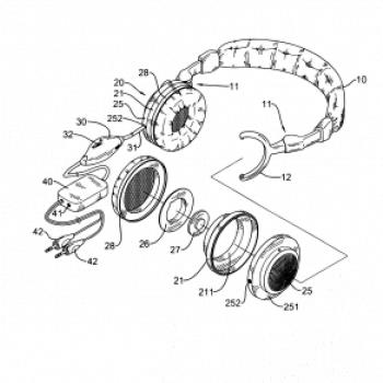 Nákres sluchátko s mikrofonem