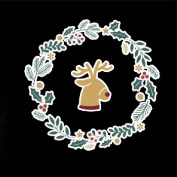 Vánoční věnec se sobem