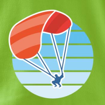 Paragliding oranžový v modrém kolečku