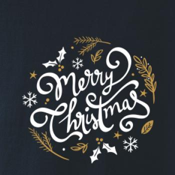 Merry christmas - nápis kulatý
