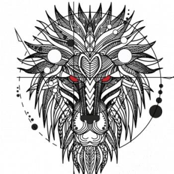 Hlava lva - geometrická