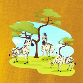 Zebry pod stromem