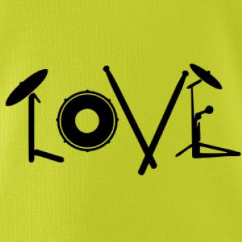 Love bubeník nápis