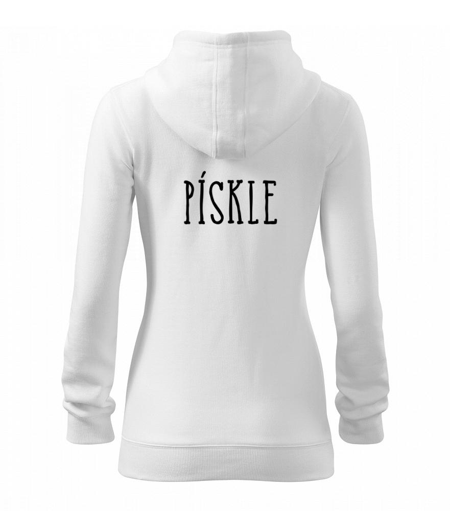 Pískle - Dámská mikina trendy zipper s kapucí