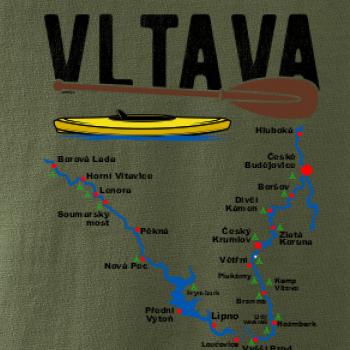 Mapa řeky Vltavy
