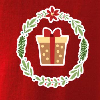 Vánoční věnec s dárkem