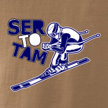 Lyžař ser to tam