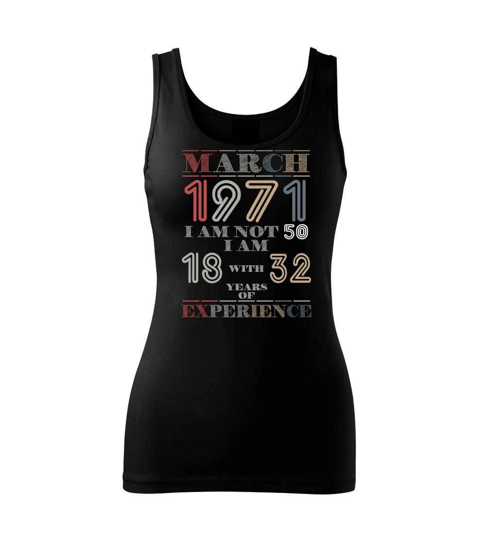 Narozeniny experience 1971 March - Tílko triumph