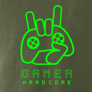Hardcore gamer - ruka - zelená
