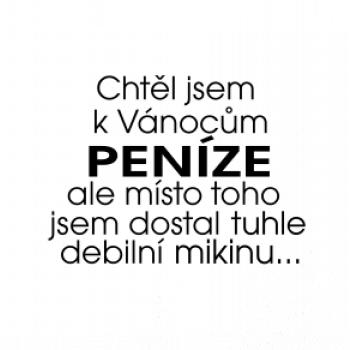 Chtěl jsem k Vánocům peníze