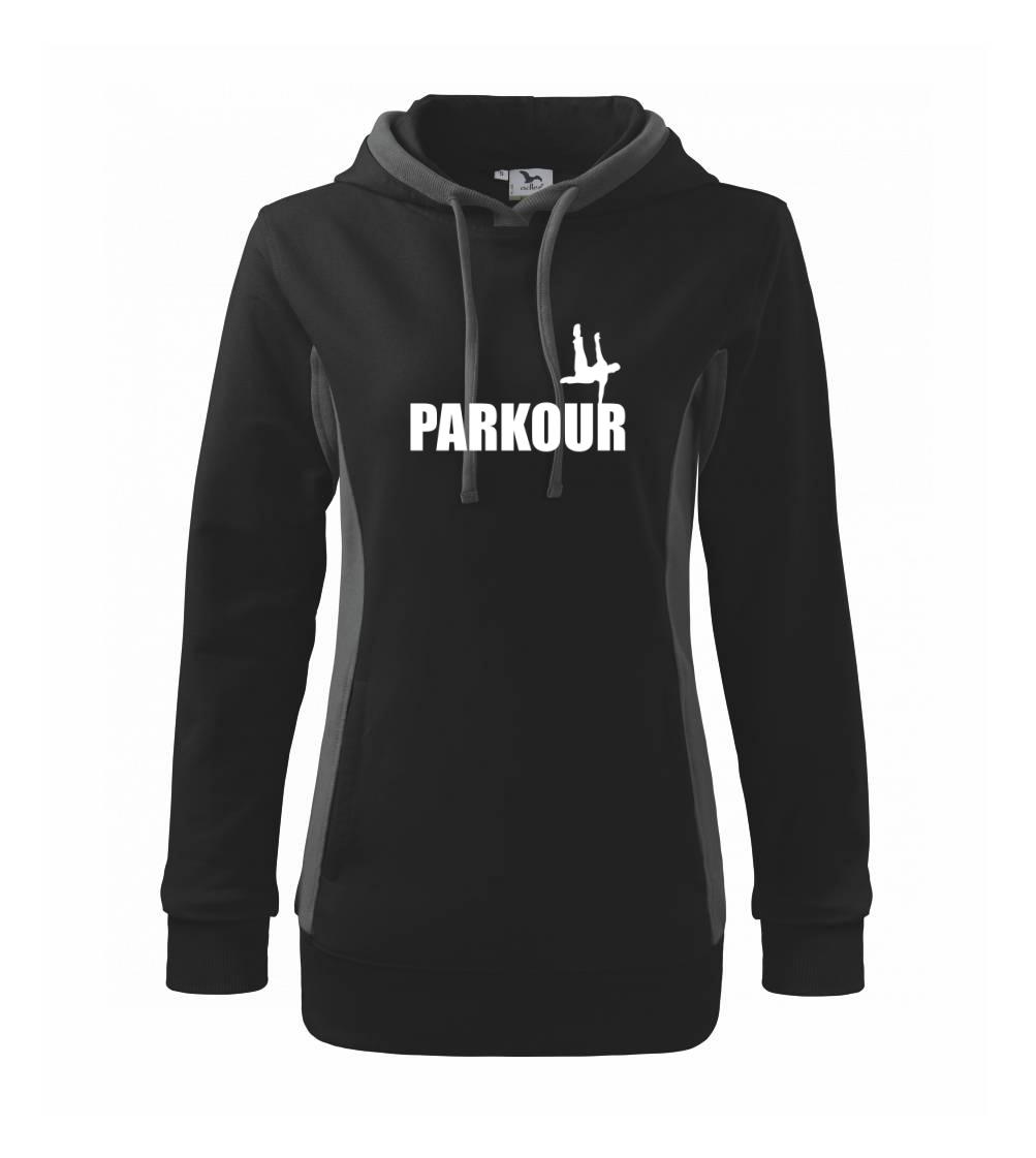 Parkour - na jedné ruce - Mikina dámská Kangaroo s kapucí