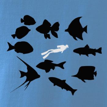 Potápeč ryby čtverec