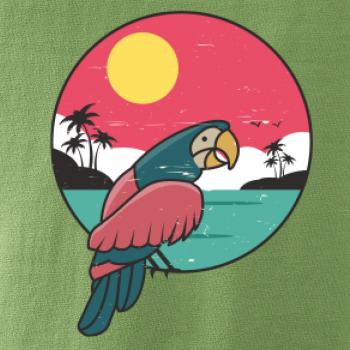 Papoušek v kruhu u moře