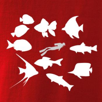 Potápeč ryby čtverec