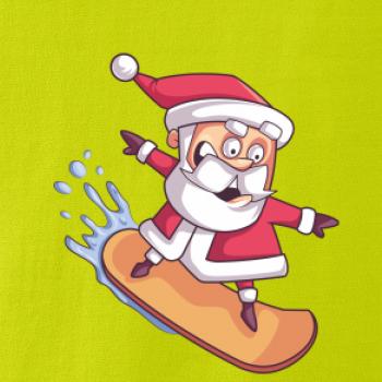 Santa jezdící na snowboardu