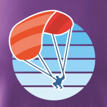 Paragliding oranžový v modrém kolečku