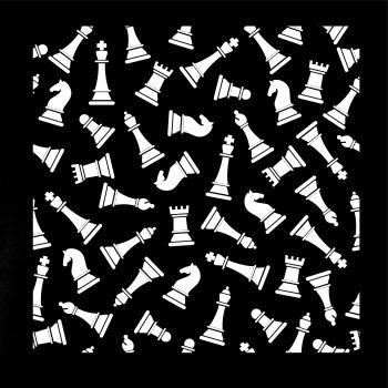 Šachové figurky ve čtverci