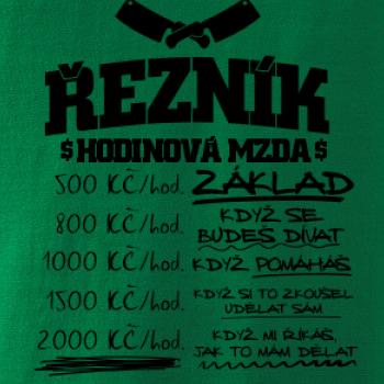 Hodinová mzda řezník Hodinová mzda řezník