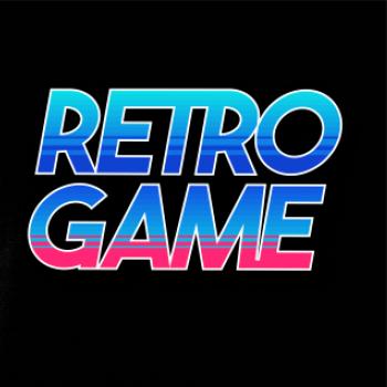 Retro game nápis barevný