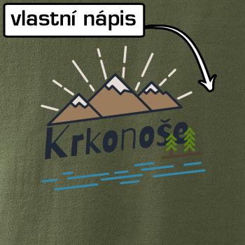 Kreslené hory - vlastní nápis